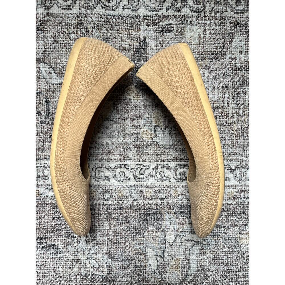 Allbirds Tree Breezers Knit Ballet Flats 8.5 Beige Tan Slip On Comfort Minimal - Picture 4 of 11